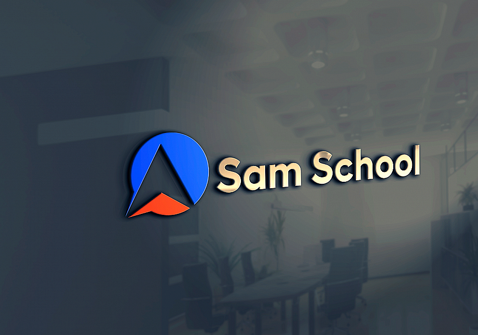 Наше портфолио - Логотип для школы иностранных языков &quot;Sam School&quot;