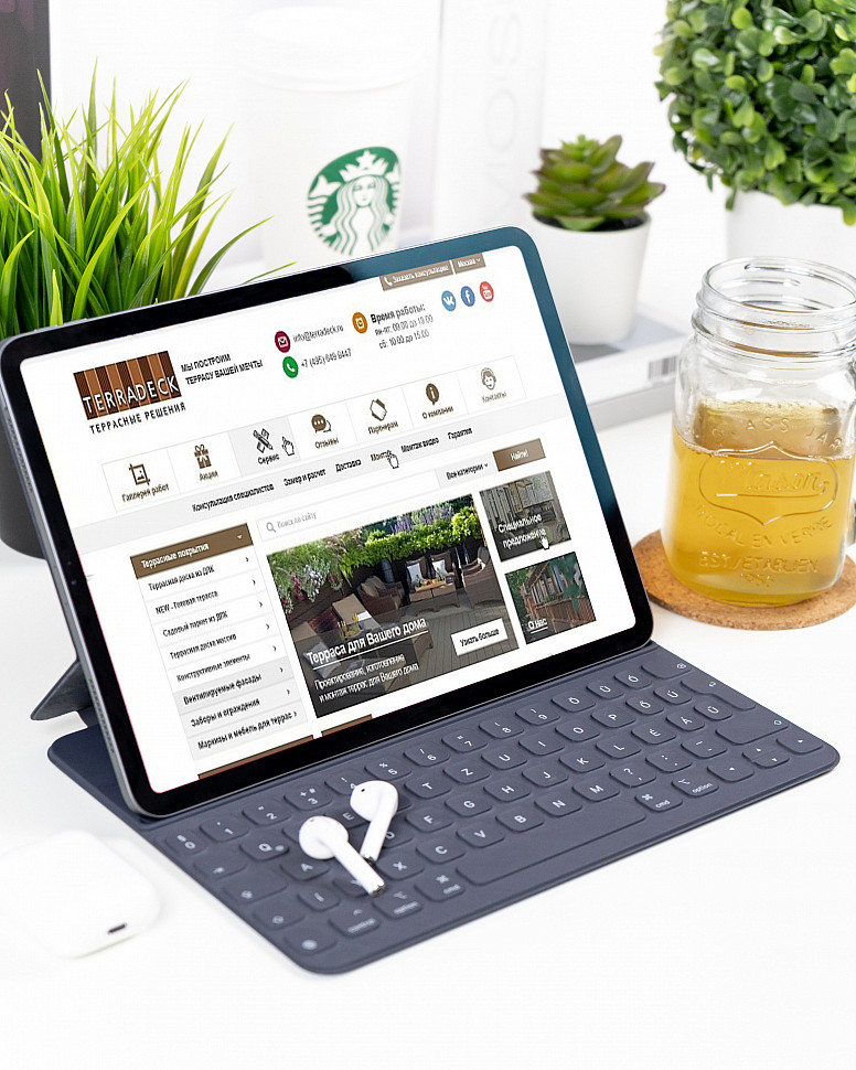 Наше портфолио - Создание информационного сайта для компании по изготовлению терасс&quot;TERRADECK&quot;